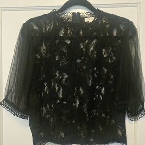 Vintage Black Lace Top